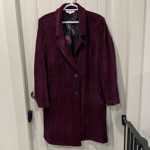 CLEO Coat Blazer Long Corduroy WINE PLUM XL